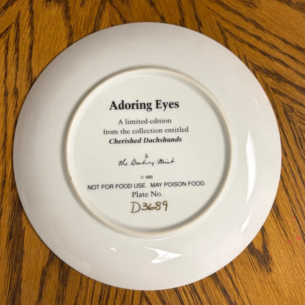 Danbury Mint Limited Edition Cherished Dachshunds Decorative Plate